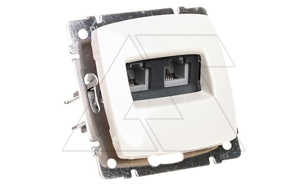 Suno - Розетка телефонная 2хRJ-11 4-контактная (сл.кость)