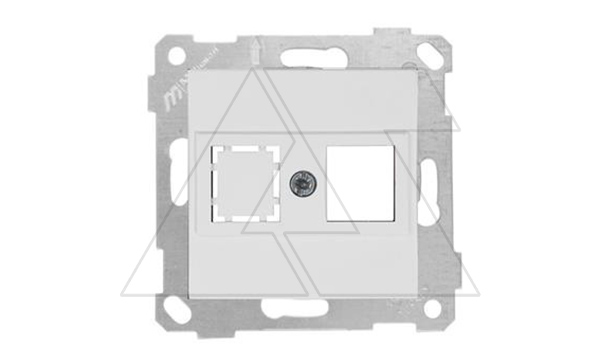 Rita - Адаптер для разъемов Keystone, одинарный, белый