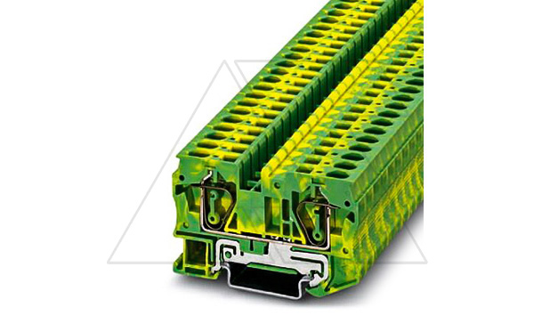 Клемма защитного проводника ST 6-PE /8,2mm, пружинная, 2 присоед., 6(max 10)mm2, желто-зеленая Клемма защитного проводника ST 6-PE /8,2mm, пружинная, 2 присоед., 6(max 10)mm2, желто-зеленая