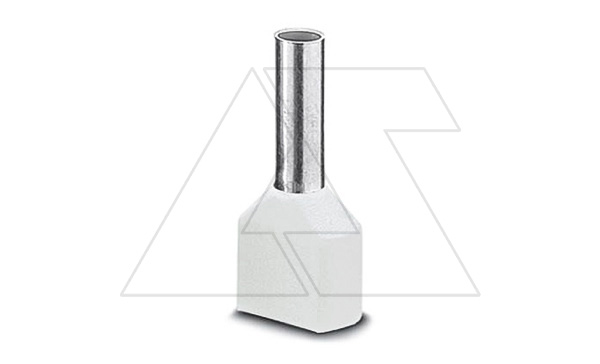 Кабельный наконечник AI-TWIN 2X 0,5 - 8 WH изолированный, двойной, сечение 0,5mm2, длина 8mm, белый (упак. 100шт.) Кабельный наконечник AI-TWIN 2X 0,5 - 8 WH изолированный, двойной, сечение 0,5mm2, длина 8mm, белый (упак. 100шт.)