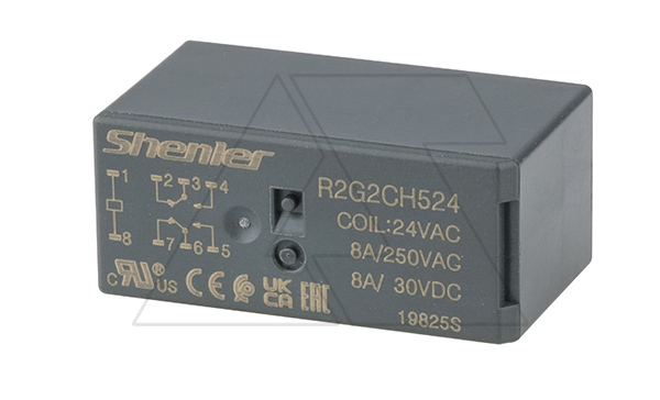 Реле R2G2CH524, 2CO, 8A(250VAC/30VDC), 24VAC, растр. 5mm, IP50