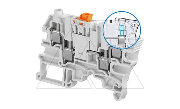 Клемма ZS6-S-4S-T2/6 винтовой зажим, с ножевым расцепителем, 4 конт, 2 тест. гнезда, 27А, 500В Клемма ZS6-S-4S-T2/6 винтовой зажим, с ножевым расцепителем, 4 конт, 2 тест. гнезда, 27А, 500В