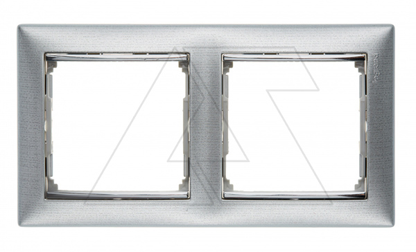 Valena - Рамка 2 поста верт/гориз, алюминий матовый