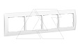Galea Life - Рамка на 4 поста горизонтальная, White от интернет-магазина amperkin.by