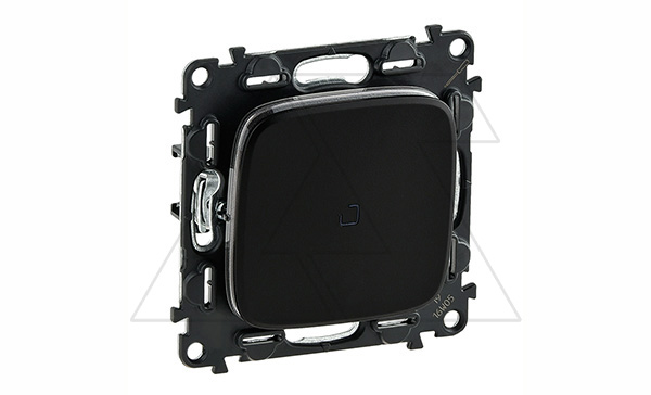 Valena Allure - Переключатель на 2 направления с подсветкой, антрацит (инд. упаковка)