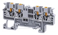 Клемма проходная CP2.5/4 /5x74,7mm, push-in, 4 присоед., 2,5(max 4)mm2, 24A, 1000V, серая от интернет-магазина amperkin.by