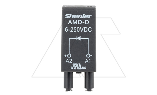 Модуль AMD-D, диод, 6_250VDC, поляризация -А1/+А2, черный, для SRU, SKF14, SKC, SKB, STB, SRC*-E, SRB, GZT, GZM, GZS, GZMB, ES32 Модуль AMD-D, диод, 6_250VDC, поляризация -А1/+А2, черный, для SRU, SKF14, SKC, SKB, STB, SRC*-E, SRB, GZT, GZM, GZS, GZMB, ES32