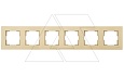 Rita - Рамка 6 постов, горизонтальный монтаж, золото доре от интернет-магазина amperkin.by