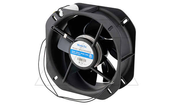 Вентилятор осевой NA, 225x225x80мм, 230VAC, 1000м3/ч, 57,2Вт, 2300об/мин, 68дБА, подшипник качения