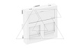 Корпус DTG-2RM RW1 для 2хRJ45 тип RM, пустой, 2M, прямой вывод, белый, поликарбонат от интернет-магазина amperkin.by