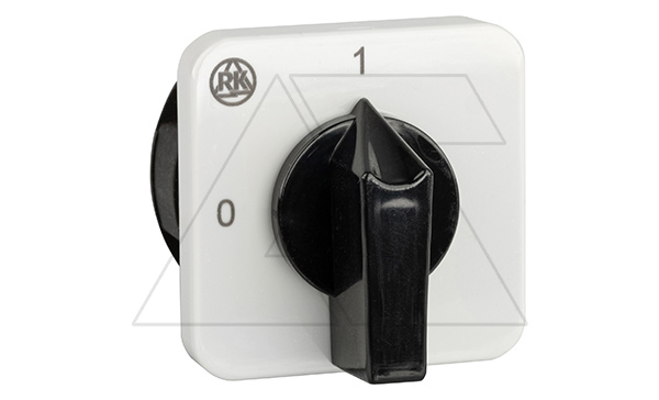 Переключатель BS 16 05 U, 1P, 20A, тип 0-1 (90°), 1NO на 1, 2.5kW(230VAC по АС-23), на дверь, фронт IP40 Переключатель BS 16 05 U, 1P, 20A, тип 0-1 (90°), 1NO на 1, 2.5kW(230VAC по АС-23), на дверь, фронт IP40