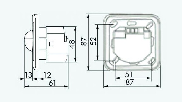 Датчик движения B.E.G. Indoor 180-R без рамки от интернет-магазина amperkin.by