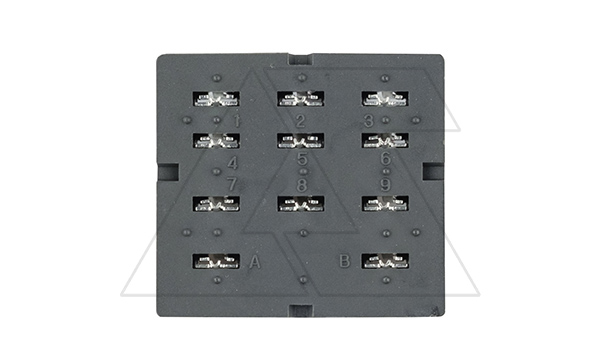 Цоколь SEB11-P, 2CO/3CO, 15A(300V), для печатных плат, черный, для REH, RUC, RUC-M, RPW, RM, 62.31, 62.32, 62.33 Цоколь SEB11-P, 2CO/3CO, 15A(300V), для печатных плат, черный, для REH, RUC, RUC-M, RPW, RM, 62.31, 62.32, 62.33