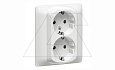 Galea Life - Розетка 2х2P+E нем.стд. со шторками в сборе, White от интернет-магазина amperkin.by