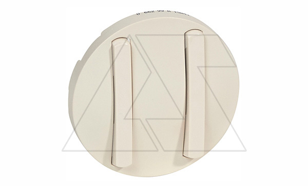 Celiane - Лицевая панель для выключателя двойного тонкого слоновая кость