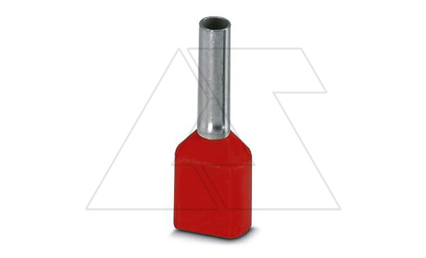 Кабельный наконечник AI-TWIN 2X 1 - 8 RD изолированный, двойной, сечение 1mm2, длина 8mm, красный (упак. 100шт.) Кабельный наконечник AI-TWIN 2X 1 - 8 RD изолированный, двойной, сечение 1mm2, длина 8mm, красный (упак. 100шт.)