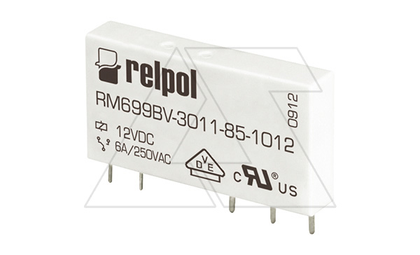 Реле RM699BV-3011-85-1060, 1CO, 6A(250VAC/30VDC), AgSnO2, вертикальное исполнение, для печатных плат и цоколя, 60VDC, IP67 Реле RM699BV-3011-85-1060, 1CO, 6A(250VAC/30VDC), AgSnO2, вертикальное исполнение, для печатных плат и цоколя, 60VDC, IP67