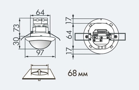 Датчик присутствия B.E.G. PD4-S-C-FC