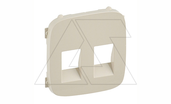 Valena Allure - Лицевая панель для аудиорозетки с пружинными зажимами двойной, слоновая кость