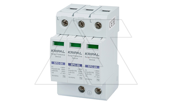 Разрядник SPC-20/280/3P, 3P, 280VAC, In=20kA(8/20µs), класс C, индикация, 3M