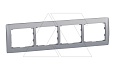 Galea Life - Рамка на 4 поста горизонтальная, Aluminium от интернет-магазина amperkin.by