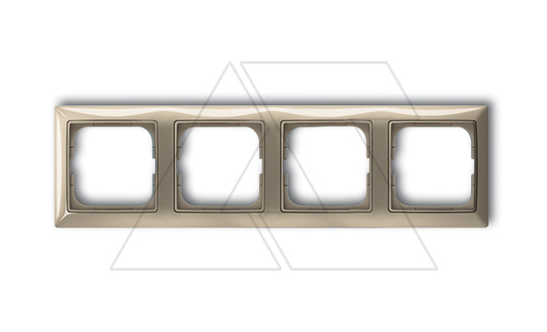 Basic 55 - Рамка на 4 поста (бежевый, блистер)