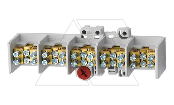 Блок клемм разветвительных Morek MAF25 5P вх. 1x10_25mm², вых. 2x6_16mm², 80A, 400V Блок клемм разветвительных Morek MAF25 5P вх. 1x10_25mm², вых. 2x6_16mm², 80A, 400V