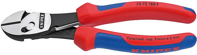Бокорезы особой мощности KNIPEX TwinForce® с пружиной, L-180 мм, чёрные, 2-комп. рукоятки (KNIPEX)