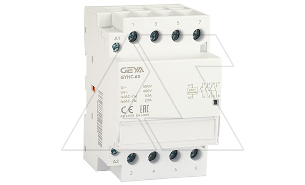 Контактор модульный GYHC-4P, 63A, 4NO, 230VAC, 3M
