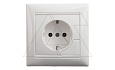 Valena - Розетка 2P+E нем. стд. автовыброс, белая от интернет-магазина amperkin.by