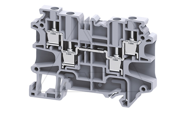 Клемма проходная CY4/4 /6x69,7mm, винтовая, 4 присоед., 4(max 6)mm2, 32A, 500V, серая Клемма проходная CY4/4 /6x69,7mm, винтовая, 4 присоед., 4(max 6)mm2, 32A, 500V, серая
