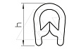 Лента KSB 2 PVC для защиты кромок, со стальной вкладкой, h=10мм, L=10 000мм, для толщины 0,75-2мм, черный, ПВХ от интернет-магазина amperkin.by