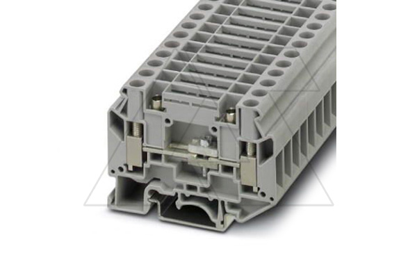 Клемма с размыкателем UK 6-T-P /8,2mm, винтовая, контрольные гнезда, 2 присоед., 6(max 10)mm2, 41A, 500V, серая Клемма с размыкателем UK 6-T-P /8,2mm, винтовая, контрольные гнезда, 2 присоед., 6(max 10)mm2, 41A, 500V, серая