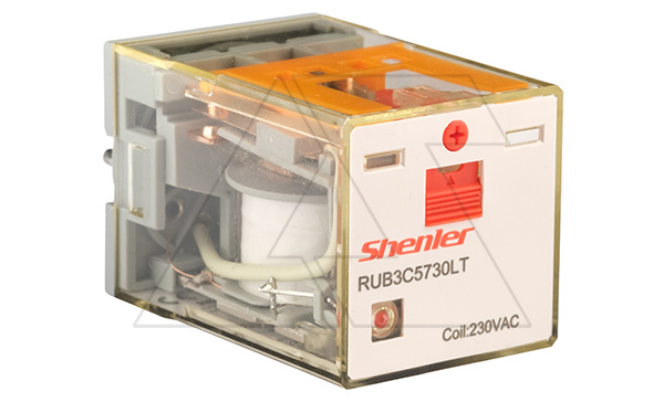 Реле RUB3C5730LT, 3CO, 10A(250VAC/24VDC), 230VAC, мех. инд., тест-кнопка с блокировкой, LED Реле RUB3C5730LT, 3CO, 10A(250VAC/24VDC), 230VAC, мех. инд., тест-кнопка с блокировкой, LED