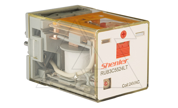 Реле RUB3C5524LT, 3CO, 10A(250VAC/24VDC), 24VAC, мех. индикация, тест-кнопка с блокировкой, LED Реле RUB3C5524LT, 3CO, 10A(250VAC/24VDC), 24VAC, мех. индикация, тест-кнопка с блокировкой, LED