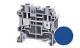 Клемма проходная CY6BU /8x50mm, винтовая, 2 присоед., 6(max 10)mm2, 41A, 1000V, синяя от интернет-магазина amperkin.by