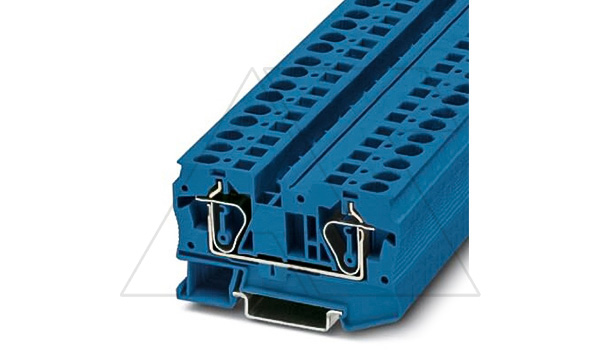 Клемма проходная ST 6 BU /8,2mm, пружинная, 2 присоед., 6(max 10)mm2, 41A, 1000V, синяя Клемма проходная ST 6 BU /8,2mm, пружинная, 2 присоед., 6(max 10)mm2, 41A, 1000V, синяя