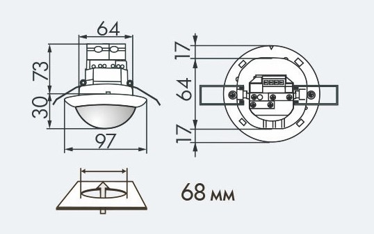 Датчик присутствия B.E.G. PD4-M-1C-C-FC