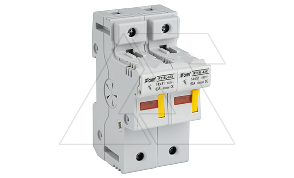 Держатель вставок плавких цилиндр., 2P, 63A, 690VAC, 14x51mm, LED, 3M