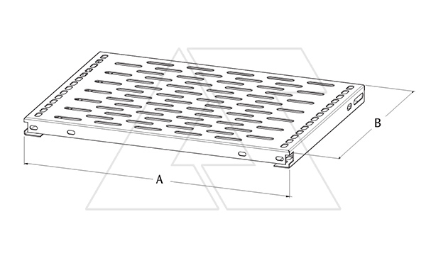 Панель горизонтальная 696x122мм для щита Ш=800мм, оцинкованная