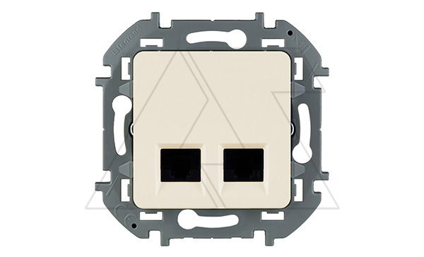 Inspiria - Розетка 2хRJ-45 UTP CAT5E (сл.кость)