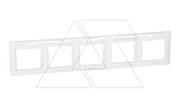 Valena - Рамка 5 постов верт/гориз, белая (инд. упаковка)