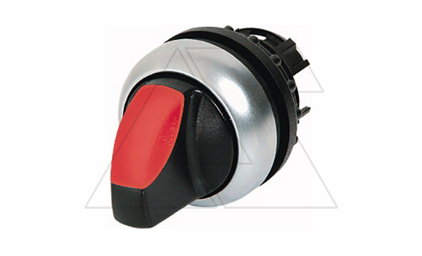 Переключатель I-0-II (60o, фикс.) с красн. рукояткой с подсв. Titan M22-WRLK3-R, IP66