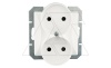 OPAL - Розетка 2x2P со шторками в стандартную рамку, белый
