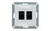 OPAL - Розетка 2xRJ-45 UTP кат.6, белый