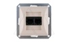 OPAL - Розетка 2xRJ-45 UTP кат.5e, бежевый