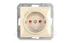 OPAL - Розетка 2P+E, со шторками, бежевый