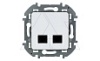 Inspiria - Розетка 2хRJ-45 UTP CAT6 (белый) от интернет-магазина amperkin.by