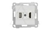 Rita - Розетка HDMI + USB Type A, для передачи данных, белый от интернет-магазина amperkin.by