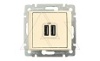 Valena - Розетка с 2-мя коннекторами USB Type A, сл.кость от интернет-магазина amperkin.by